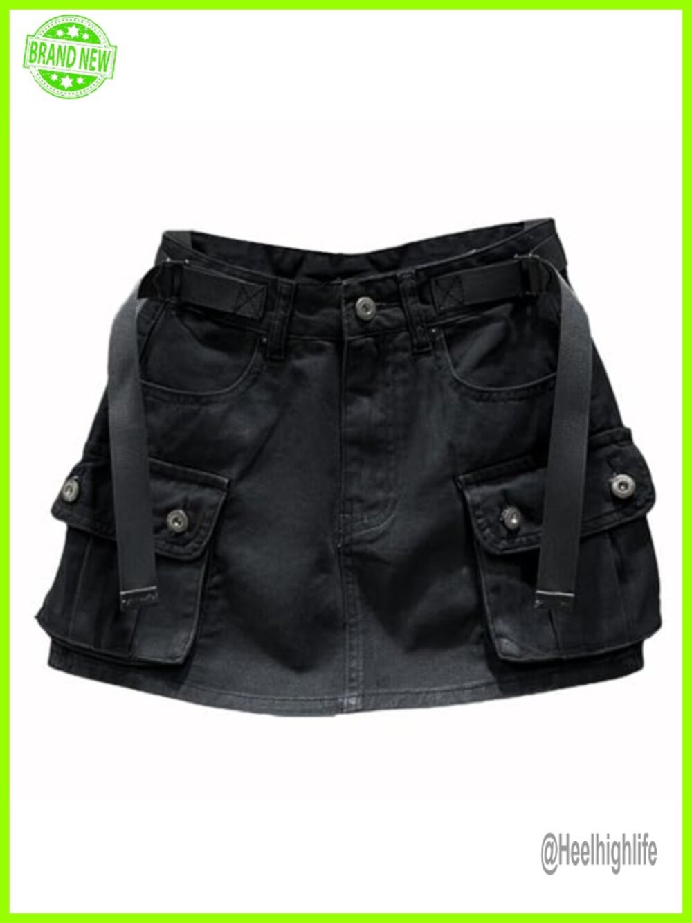 Low Waist Mini Cargo Pencil Skirt Cotton Denim Y2K Streetwear